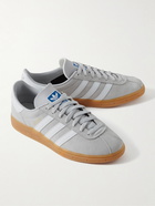 adidas Originals - Munchen Leather-Trimmed Suede Sneakers - Gray