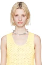 Jil Sander Silver Beaded Necklace