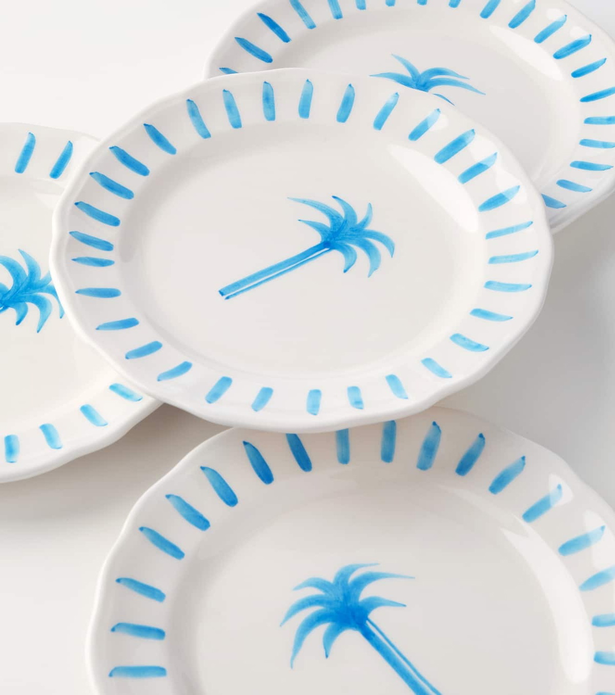 Les-Ottomans Palm set of 4 ceramic plates