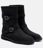Manolo Blahnik Sulaltrosa leather biker boots
