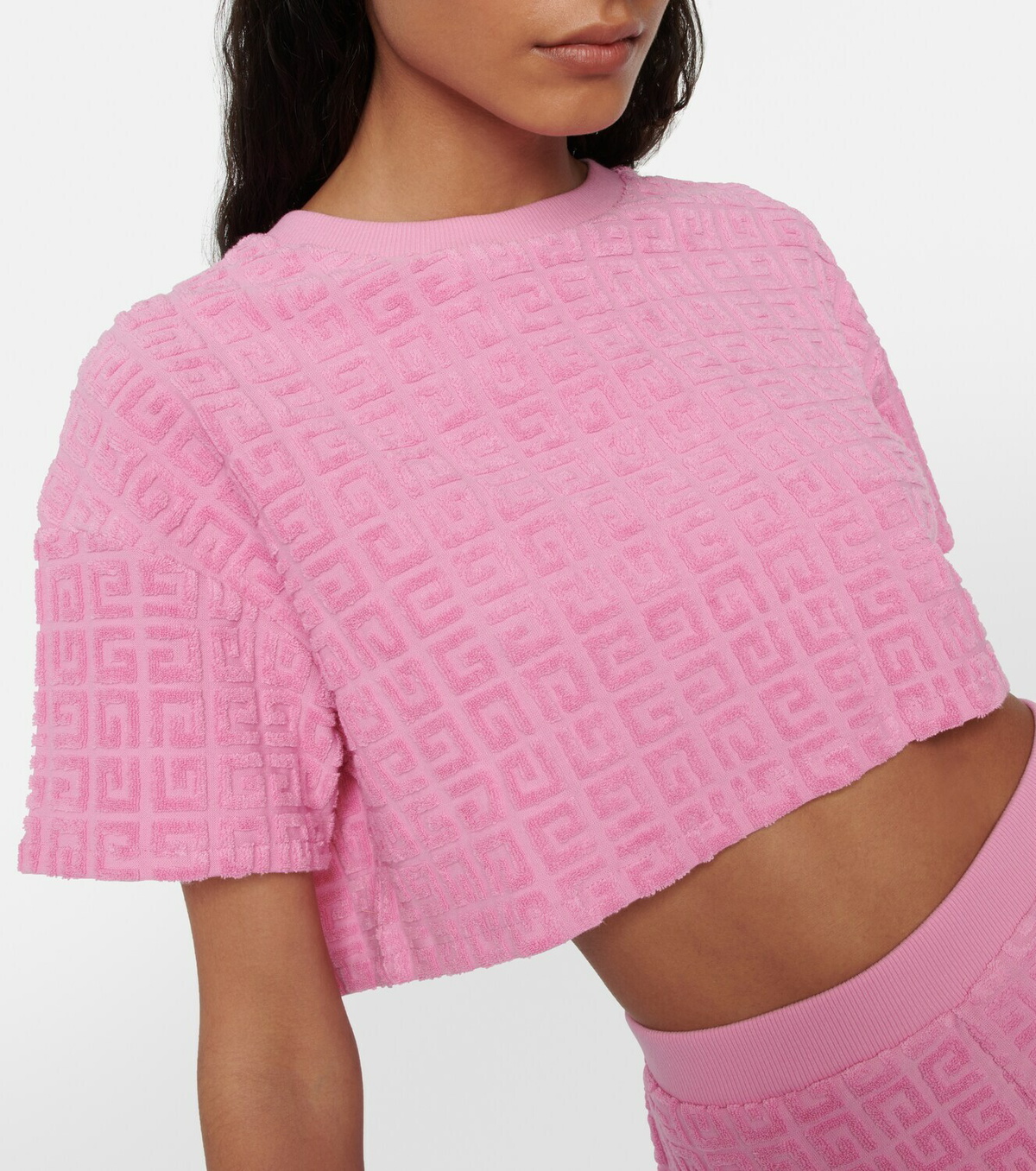 Givenchy 4G cotton-blend terry crop top Givenchy