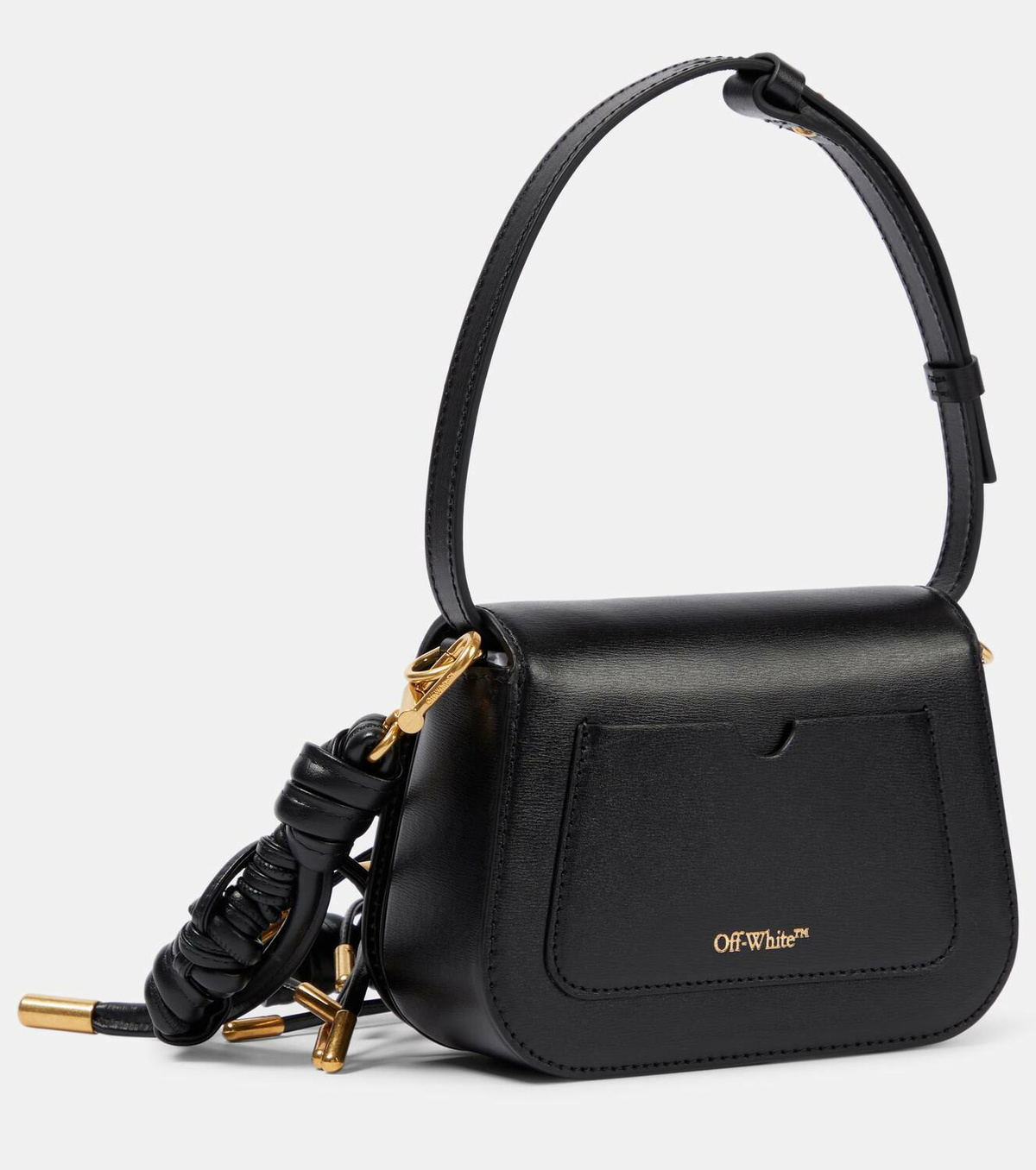 【送料&関税込】Off-White Skeleton Binder Leather Shoulder B Off-White Skeleton Binder Shoulder Bag | Black | FARFETCH