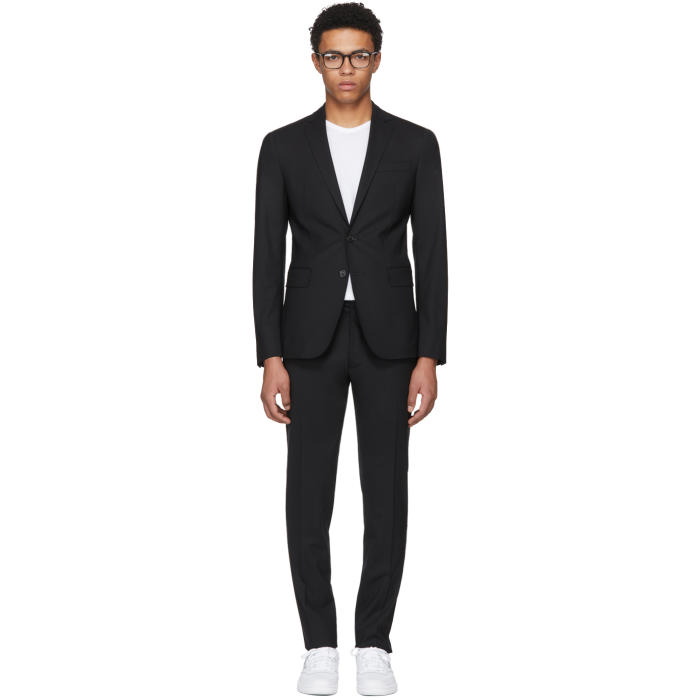 Dsquared2 Black Wool Paris Fit Suit Dsquared2