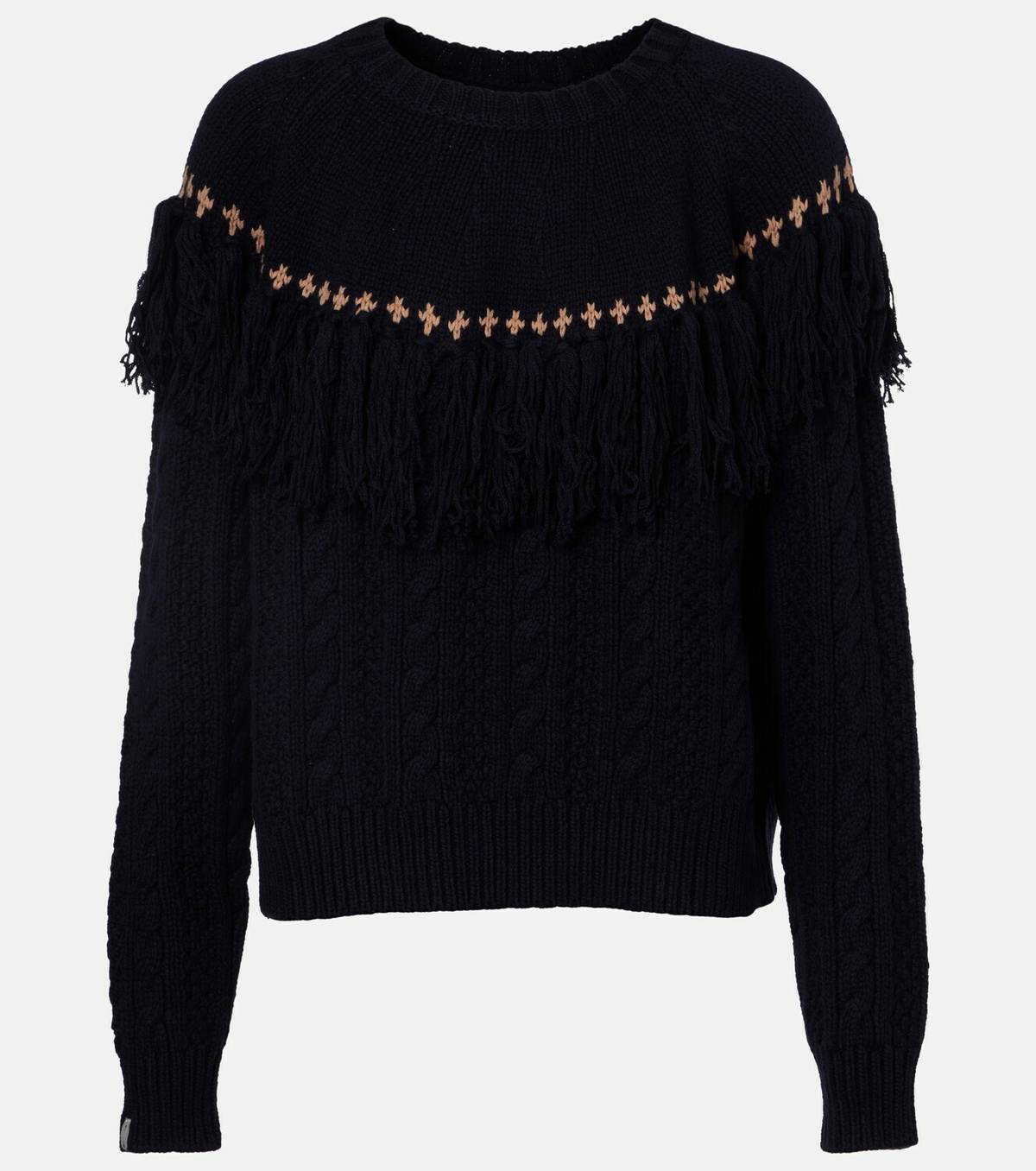 The Upside Clara fringed wool and cotton sweater