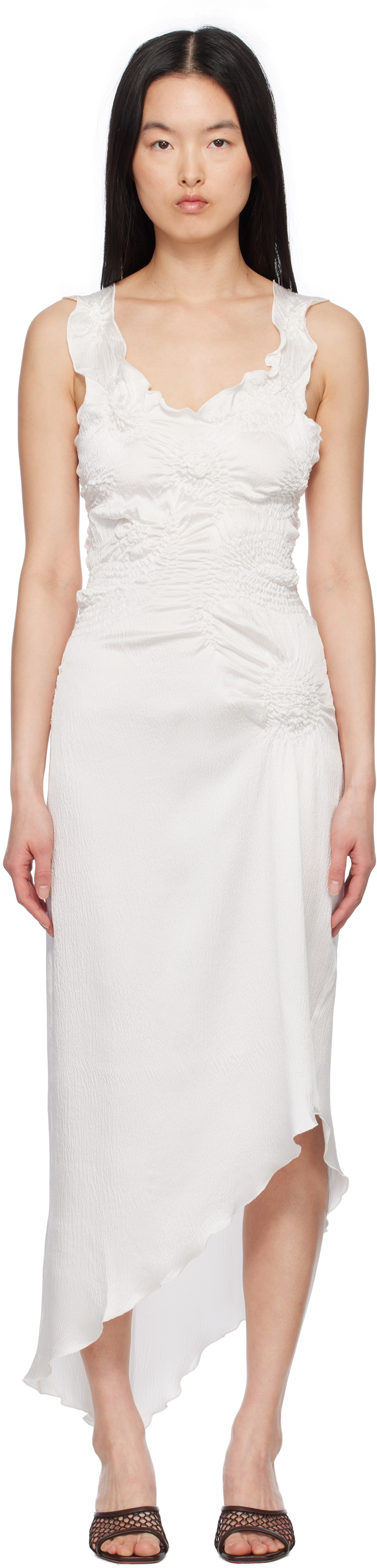 【関税込み】J.Kim ホワイト Markiza Paisley ミディアムドレス Markiza Paisley Dress in White