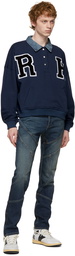 Rhude Blue Collegiate Sweatshirt