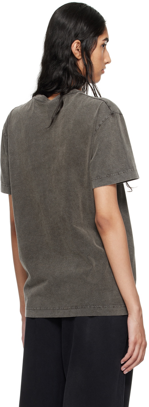 Alexander Wang Gray Distressed Skyline T-Shirt Alexander Wang