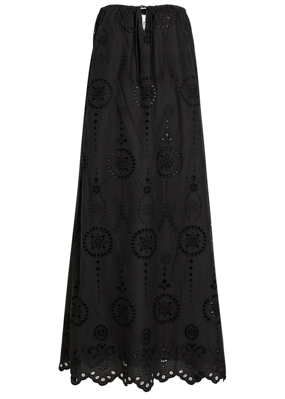 Photo: Matteau Broderie Anglaise Cotton Midi Dress Black