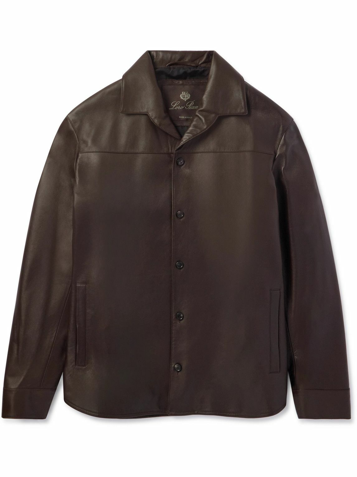 Loro Piana - Bruno Leather Overshirt - Brown