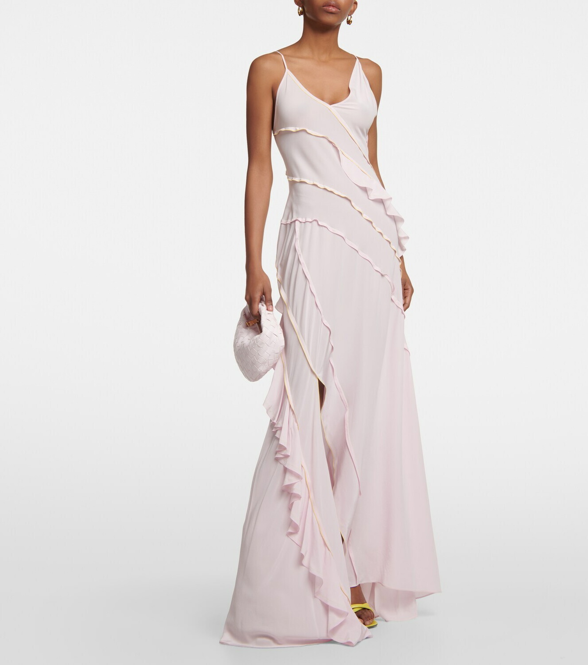 Victoria Beckham - Ruffle-trimmed silk gown Victoria Beckham