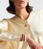 Sydney Evan 14kt gold charm bracelet with diamonds