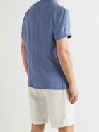 BRUNELLO CUCINELLI - Camp-Collar Linen Shirt - Blue