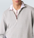 Thom Browne 4-Bar cotton jersey half-zip sweatshirt