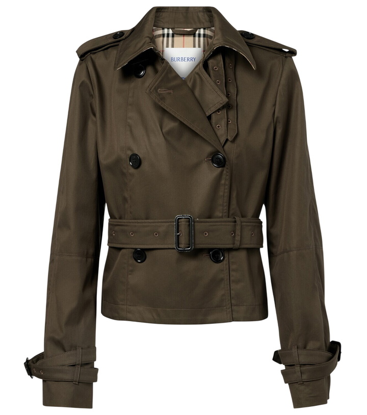 Photo: Burberry Cropped cotton gabardine trench jacket