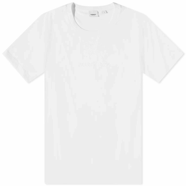 Photo: Burberry Men's Tempah Embroidered Logo T-Shirt in White