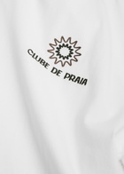 Frescobol carioca Dinis Embroidered Cotton T-shirt White