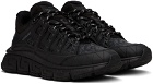 Versace Black Barocco Jacquard Trigreca Sneakers