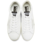 Golden Goose White and Gold Lettering Sneakers