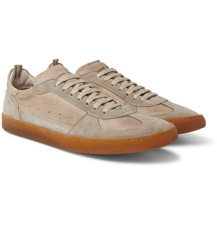 Photo: Officine Creative - Kadette Suede and Leather Sneakers - Gray