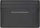 MM6 Maison Margiela Black Numeric Leather Card Holder