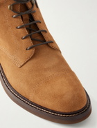 Brunello Cucinelli - Suede Lace-Up Boots - Brown