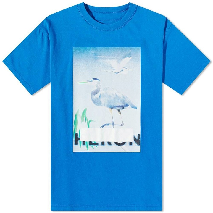 Photo: Heron Preston Men's Censored Heron T-Shirt in Light Blue