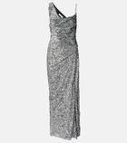 Area One-shoulder sequined gown