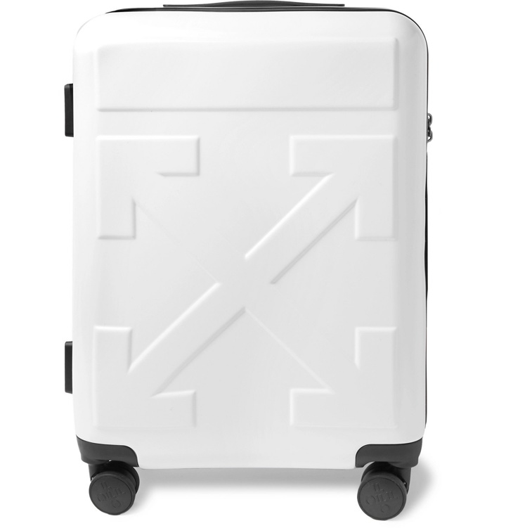 Photo: Off-White - Arrow Polycarbonate Carry-On Suitcase - White