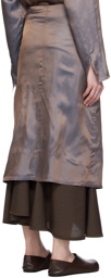 Martine Rose Brown Lining Maxi Skirt