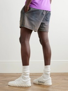 Off-White - Bookish Laund Straight-Leg Logo-Appliquéd Cotton-Jersey Shorts - Brown