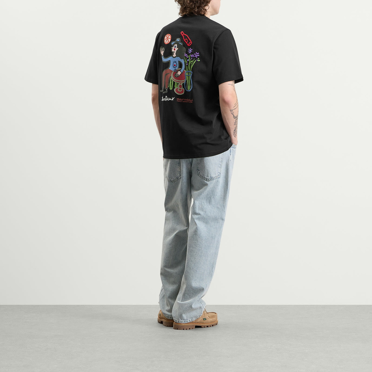 Les Deux Men's Rural T-Shirt in Black