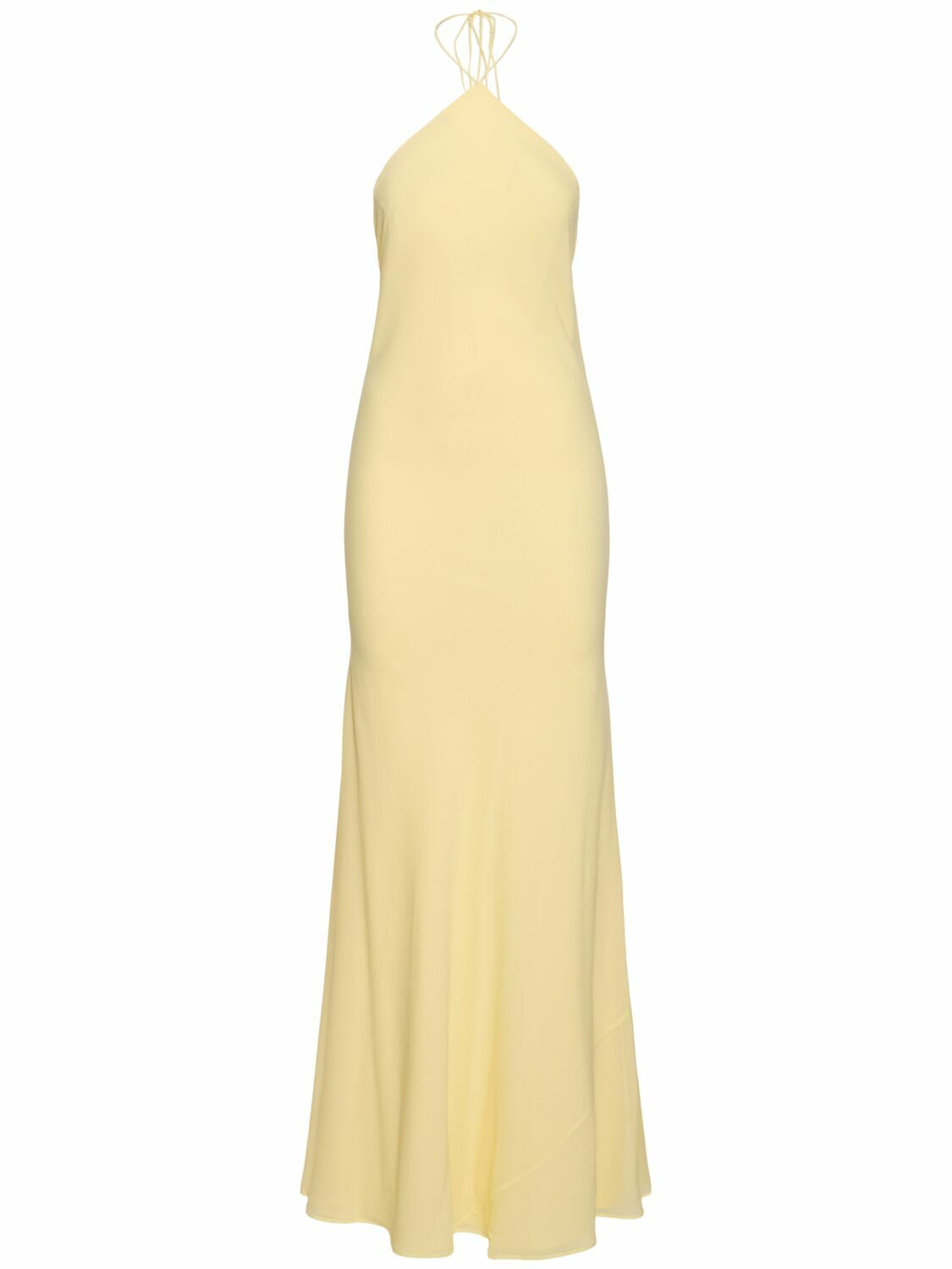THE ANDAMANE Rebecca Silk Georgette Maxi Slip Dress The Andamane