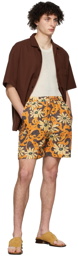 Nanushka Brown & Orange Boxxer Shorts
