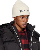 Palm Angels Off-White Classic Logo Maxi Beanie