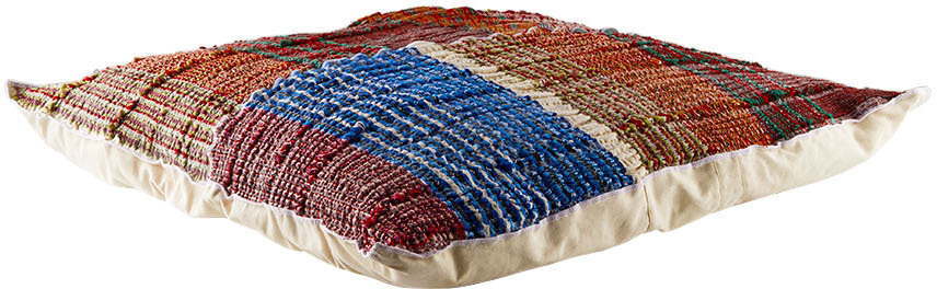 Luna Del Pinal Multicolor Mixed Lines Stretch Weave Floor Cushion