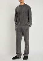 Represent Stamped Logo Cotton Jumper Grey