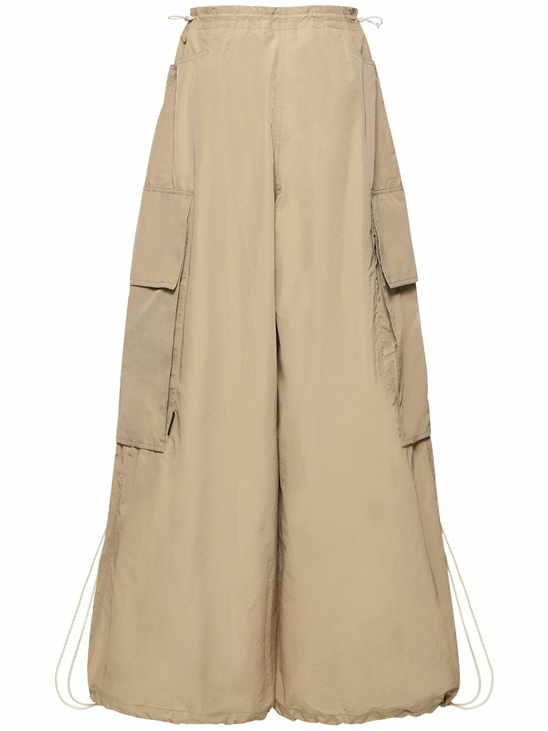パンツ Palm Angels Wide-Leg Nylon Parachute Pants With Adjustable PALM ANGELS Nylon Parachute Pants Palm Angels