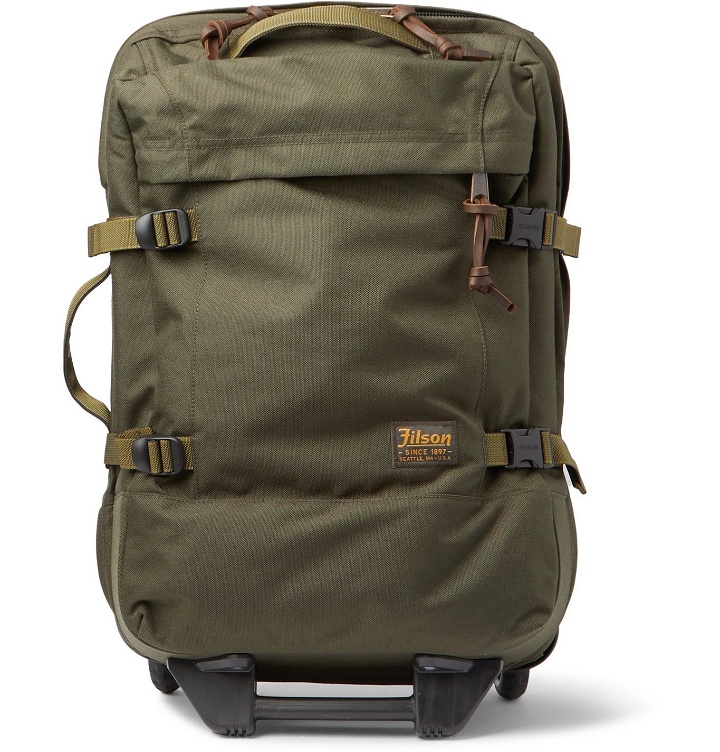 Photo: Filson - Dryden 56cm Leather-Trimmed CORDURA Carry-On Suitcase - Green