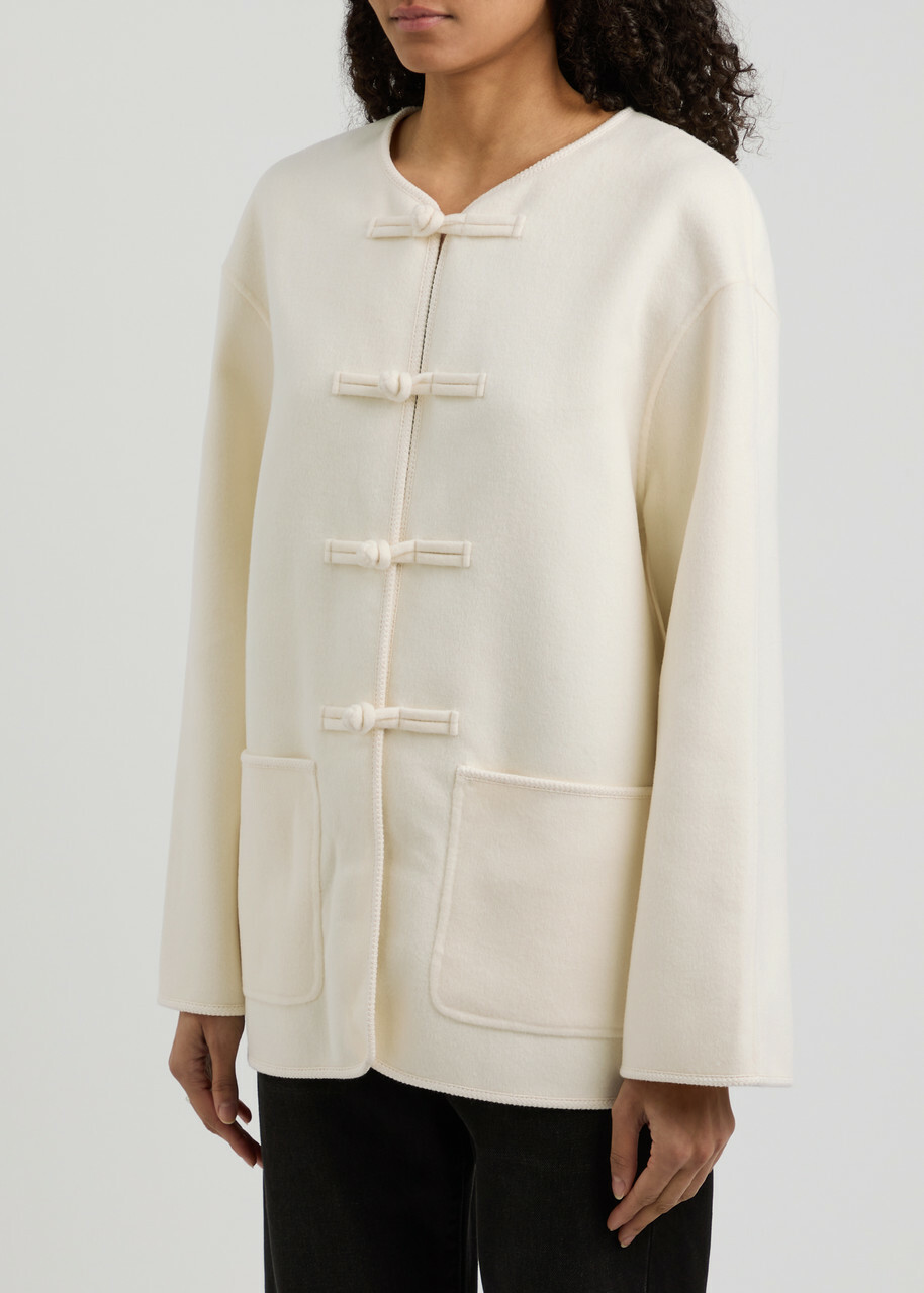 コート ROHE OUTERWEAR (41610132) Rohe Wool Jacket Off White Róhe