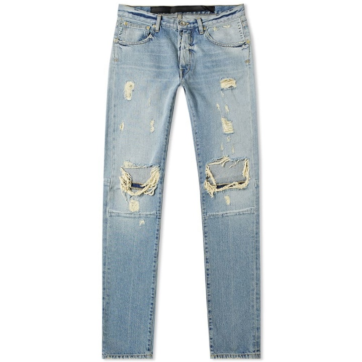 Photo: Unravel Project Distressed Skinny Jean Washed Blue