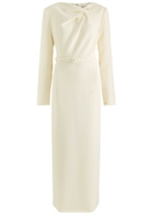 Roland Mouret Embellished Crepe Midi Dress Cream