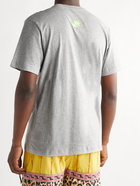 Nike - Sportswear Club Logo-Embroidered Cotton-Jersey T-Shirt - Gray