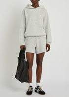 Anine Bing Alec Hooded Marled Cotton-blend Jumper Multicoloured
