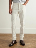 Ralph Lauren Purple label - Slim-Leg Cotton-Moleskin Trousers - Neutrals
