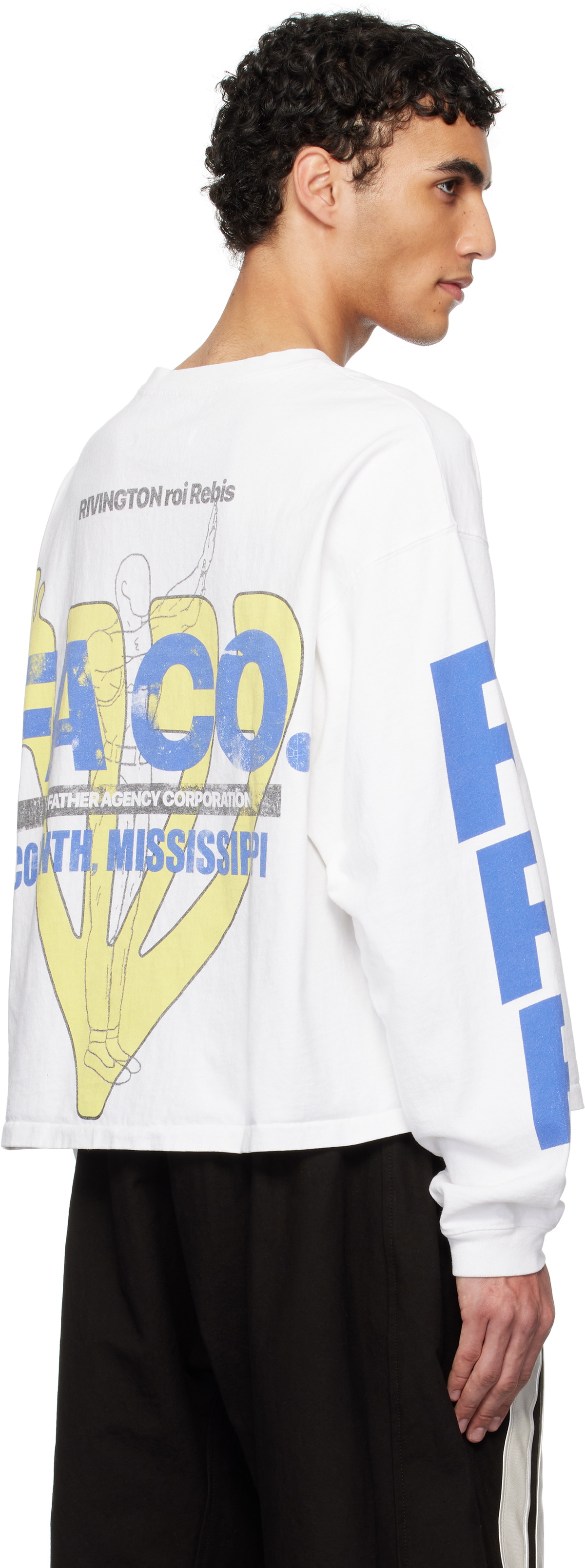 Rivington Roi Rebis White 'FA.CO' LS T-shirt Rivington Roi Rebis