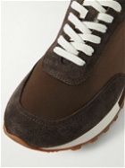 The Row - Owen Suede-Trimmed Nylon Sneakers - Brown