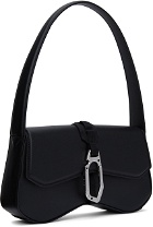 MCQ Black Leather Clip Bag