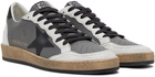 Golden Goose Gray & White Ball Star Sneakers