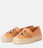 Tory Burch Ines leather platform espadrilles