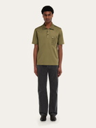 Ferragamo Mens Short-sleeved polo shirt with pocket detail in Green